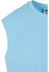 URBAN CLASSICS T-Shirt Open Edge Sleeveless Tee Hellblau/Blau