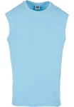 URBAN CLASSICS T-Shirt Open Edge Sleeveless Tee Hellblau/Blau