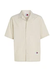 Tommy Jeans Kurzarmhemd TJM RLX SEERSUCKER CAMP SHIRT Khaki/Beige/Creme/Weiß