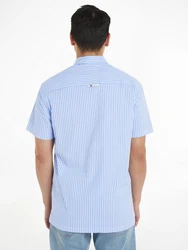 Tommy Jeans Kurzarmhemd TJM REG STRIPE SEERSUCKER SHIRT Hellblau