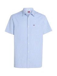 Tommy Jeans Kurzarmhemd TJM REG STRIPE SEERSUCKER SHIRT Hellblau