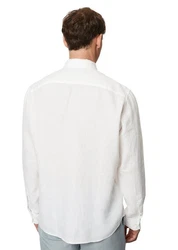 Marc O'Polo Leinenhemd im klassischen Look Weiß/Creme