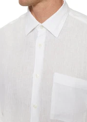 Marc O'Polo Leinenhemd im klassischen Look Weiß/Creme