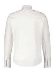 LERROS Langarmhemd Poplinhemd Creme/Weiß