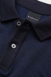 bugatti Poloshirt 2-Tone Optik Dunkelblau/Blau
