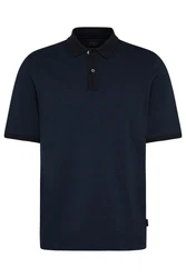 bugatti Poloshirt 2-Tone Optik Dunkelblau/Blau