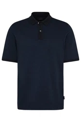 bugatti Poloshirt 2-Tone Optik Dunkelblau/Blau