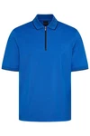 bugatti Poloshirt mit Reißverschluss Blau/Dunkelblau