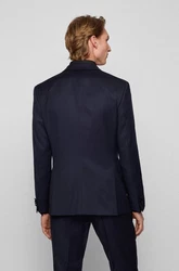 BOSS Anzugsakko H-Huge-Tux-N (1-tlg) Dunkelblau/Hellblau