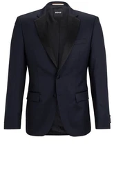 BOSS Anzugsakko H-Huge-Tux-N (1-tlg) Dunkelblau/Hellblau