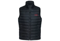 HUGO Herren Steppweste Bentino2221 Schwarz/Dunkelblau/Rot