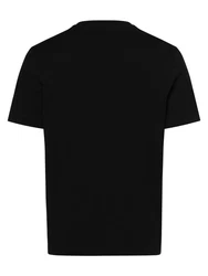 TOM TAILOR T-Shirt mit Logo-Print nachtblau / mandarine / weiß