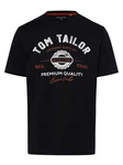 TOM TAILOR T-Shirt mit Logo-Print Dunkelblau/Beige/Schwarz/Blau