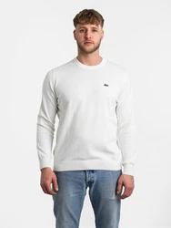 Lacoste Sweatshirt Logo Sweater Khaki/Creme/Grau/Weiß