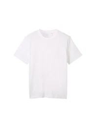 T-Shirt T-Shirt mit Piqu Struktur
