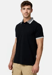 Indicode Poloshirt INJamie Dunkelblau/Schwarz/Rot