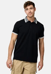 Indicode Poloshirt INJamie Dunkelblau/Schwarz/Rot