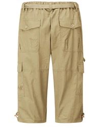 Allthemen Caprihose Herren Cargo Shorts Khaki