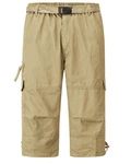 Allthemen Caprihose Herren Cargo Shorts Khaki