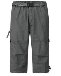 Caprihose Herren 3/4 Cargo Shorts mit Gummiband
