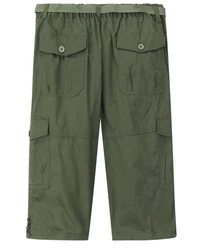 Allthemen Caprihose Herren Cargo Shorts Dunkelgrün/Khaki/Grün