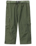 Allthemen Caprihose Herren Cargo Shorts Dunkelgrün/Khaki/Grün