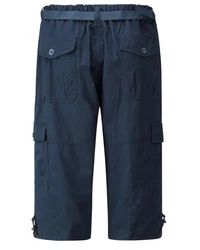 Allthemen Caprihose Herren Cargo Shorts Blau/Dunkelblau/Hellblau