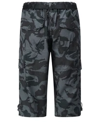 Allthemen Caprihose Herren Cargo Shorts Dunkelgrün/Grau/Dunkelblau