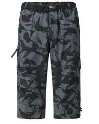 Allthemen Caprihose Herren Cargo Shorts Dunkelgrün/Grau/Dunkelblau