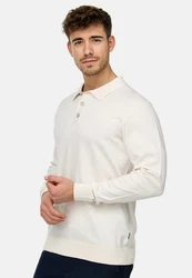 Indicode Herren Pullover INChips Khaki/Beige/Weiß/Creme/Braun
