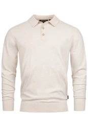 Indicode Herren Pullover INChips Khaki/Beige/Weiß/Creme/Braun