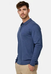 Indicode Herren Pullover INChips Dunkelblau/Blau/Grau