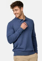 Indicode Herren Pullover INChips Dunkelblau/Blau/Grau