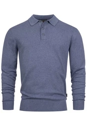 Indicode Herren Pullover INChips Dunkelblau/Blau/Grau