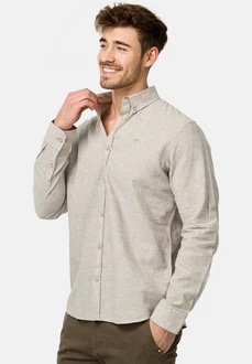 Indicode Langarmhemd INTheon Khaki/Beige/Braun/Grau Indicode Langarmhemd INTheon Khaki/Beige/Braun/Grau