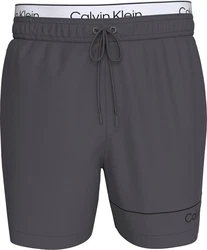 Calvin Klein Swimwear Badeshorts mit Logo Dunkelgrau/Grau