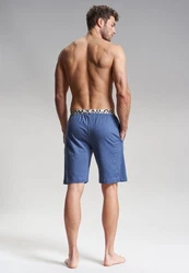 TOM TAILOR Bermudas Loungehose Blau/Dunkelblau