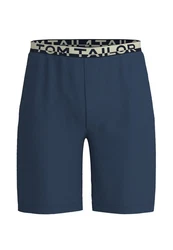TOM TAILOR Bermudas Loungehose Blau/Dunkelblau