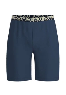TOM TAILOR Bermudas Loungehose Blau/Dunkelblau