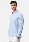 Indicode Langarmhemd Brayden Blau/Hellblau