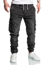 Amaci&Sons Cargojeans ALSIP Sweathose Denim Look Dunkelgrau/Schwarz/Khaki/Grau/Dunkelgrün