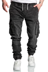 Amaci&Sons Cargojeans ALSIP Sweathose Denim Look Dunkelgrau/Schwarz/Khaki/Grau/Dunkelgrün