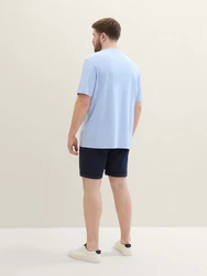 TOM TAILOR PLUS Bermudas Chino Shorts Dunkelblau/Hellblau/Blau
