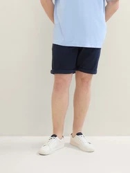 TOM TAILOR PLUS Bermudas Chino Shorts Dunkelblau/Hellblau/Blau
