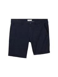 TOM TAILOR PLUS Bermudas Chino Shorts Dunkelblau/Hellblau/Blau