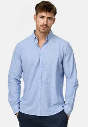 Indicode Langarmhemd INTheon Hellblau/Blau
