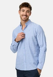 Indicode Langarmhemd INTheon Hellblau/Blau