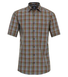 Redmond Kurzarmhemd (241060999) Braun/Mischfarben/Rot/Beige