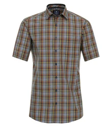 Redmond Kurzarmhemd (241060999) Braun/Mischfarben/Rot/Beige