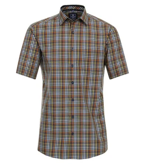 Redmond Kurzarmhemd (241060999) Braun/Mischfarben/Rot/Beige